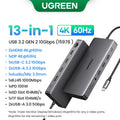 Hub USB-C UGREEN 8-en-1 Triple Écran 4K HDMI DP 10Gbps PD 100W – CLEVI Paris