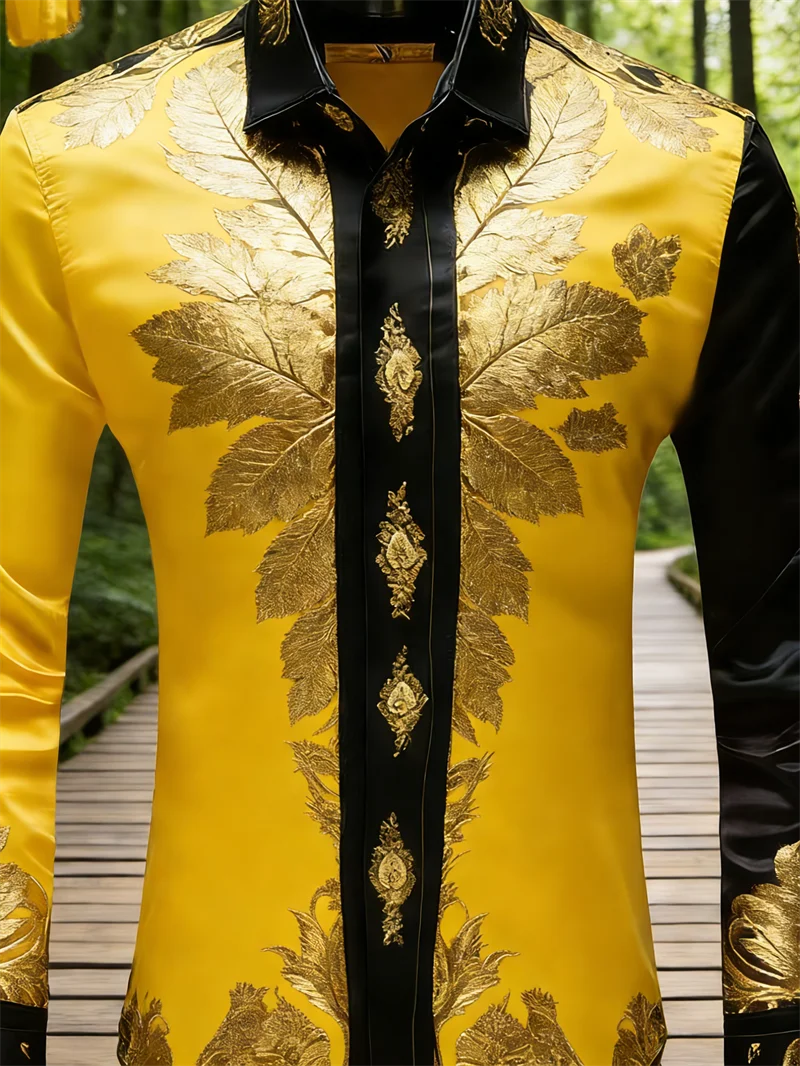 Chemise Homme Paisley à Manches Longues – CLEVI Paris