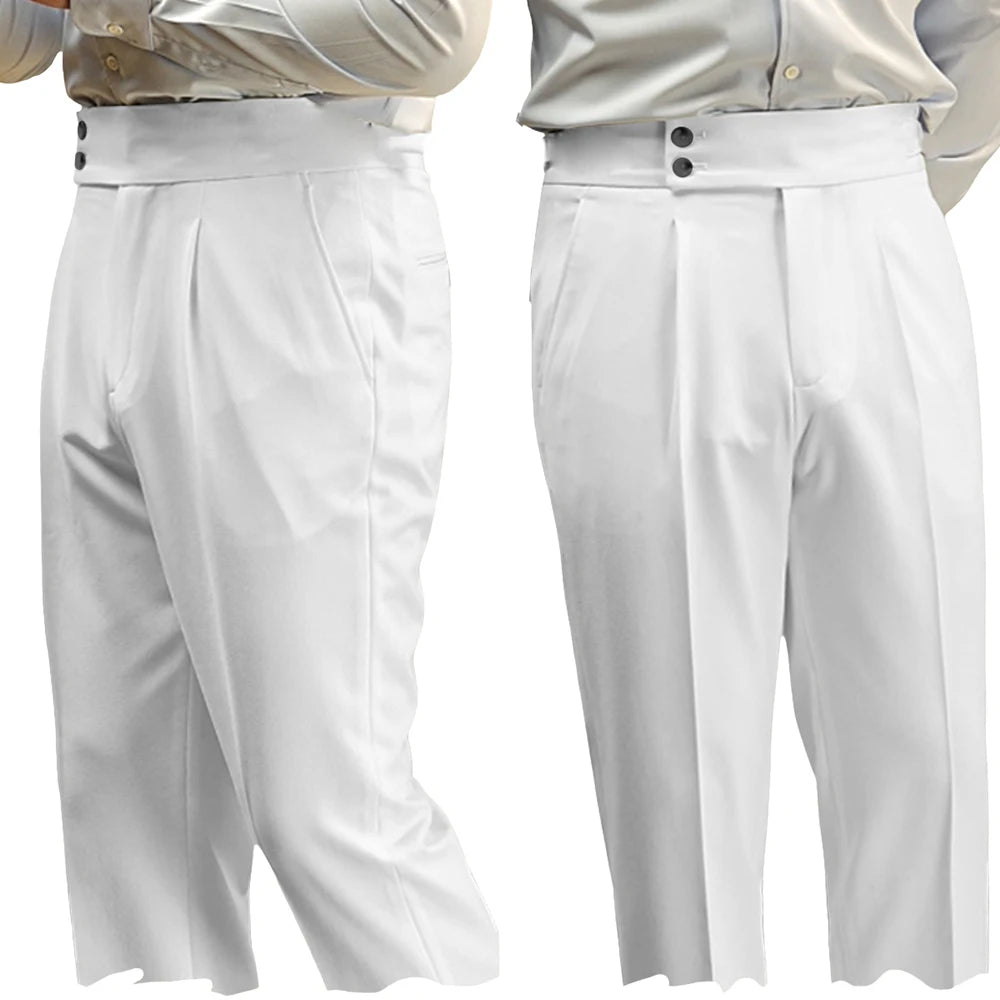 Pantalon Costume Homme Taille Haute – CLEVI Paris