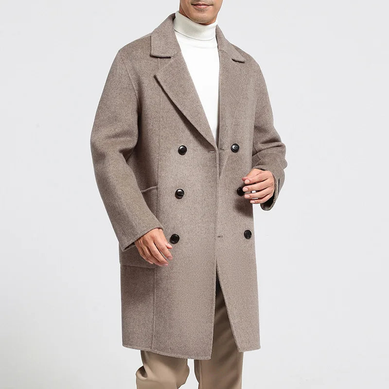 Manteau homme cachemire double face LZ-107 – CLEVI Paris