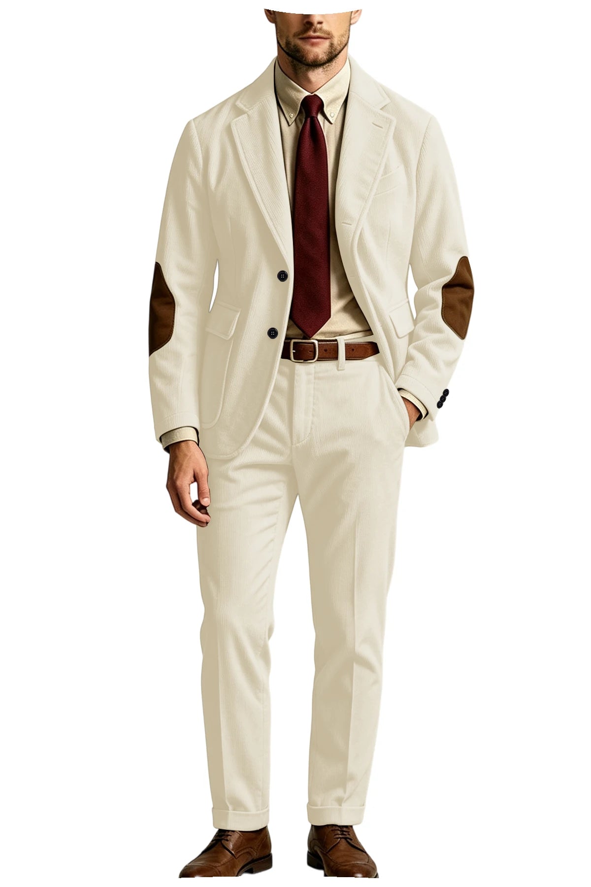 Costume homme 2 pièces en velours côtelé – CLEVI Paris