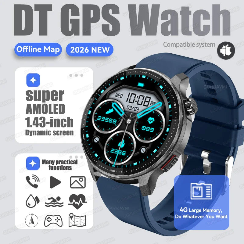 Montre GPS DTG6 AMOLED cartes hors ligne – CLEVI Paris