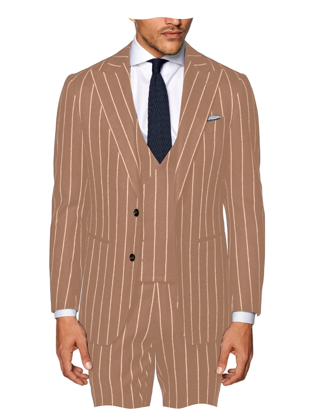 Costume homme 3 pièces à rayures – CLEVI Paris