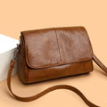 Sac Bandoulière Femme Cuir PU Vintage Rabat Rétro Bretelle Réglable – CLEVI Paris