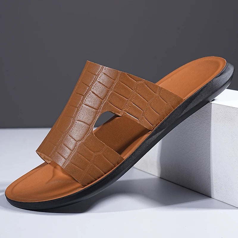 Sandales unisexes à enfiler motif crocodile – CLEVI Paris
