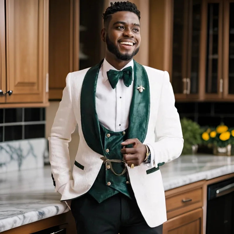 Tuxedo de marié 3 pièces pour mariage  – CLEVI Paris