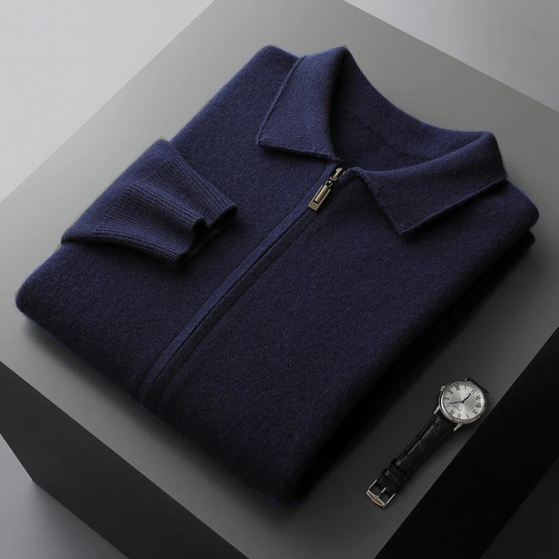 Ensemble homme laine mérinos et cardigan zippé – CLEVI Paris