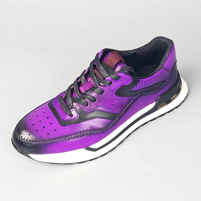 Sneakers en cuir à lacets pour homme – CLEVI Paris