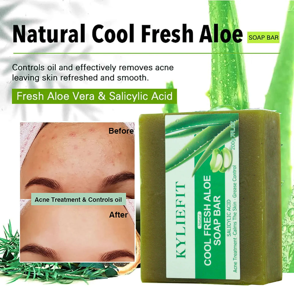 Savon Aloé Vera Éclaircissant Anti-Acné AILKE – Contrôle Sébum & Teint Uniforme – CLEVI Paris