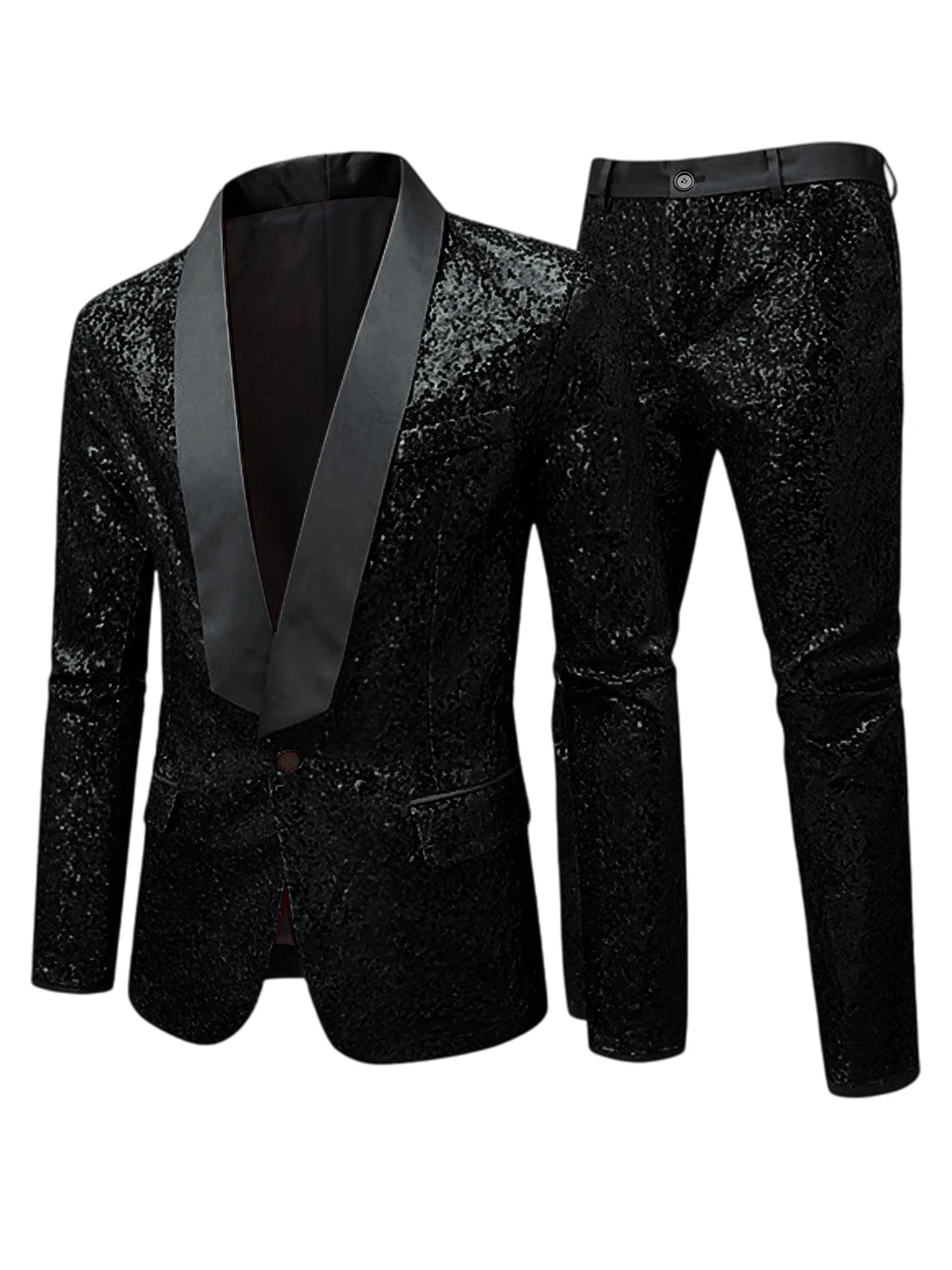Costume Smoking Sequins Homme 2 Pièces – CLEVI Paris