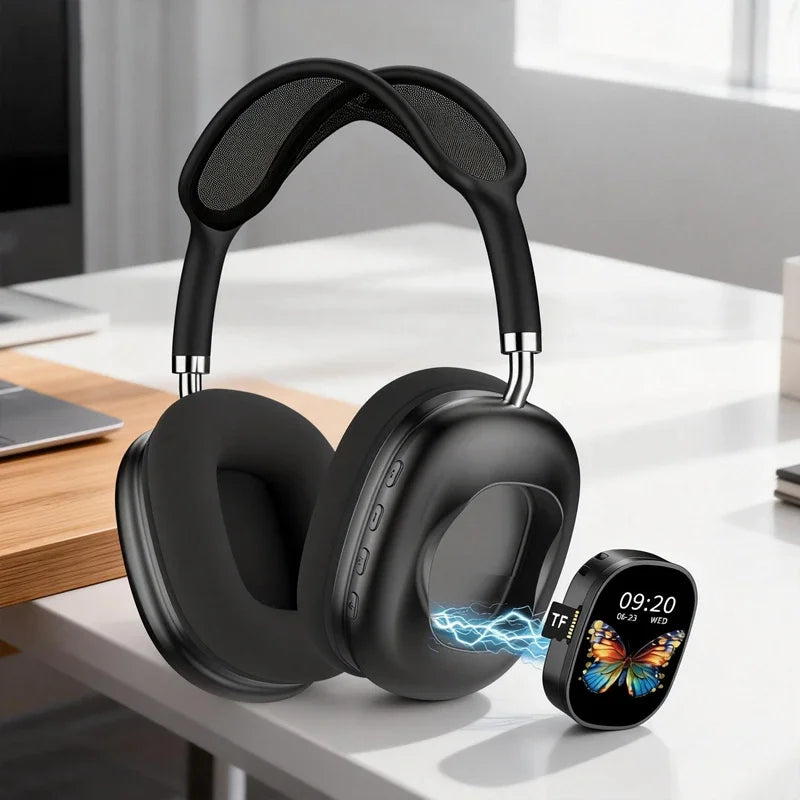 Casque Bluetooth 2-en-1 Écran Tactile & Mini Enceinte – CLEVI Paris