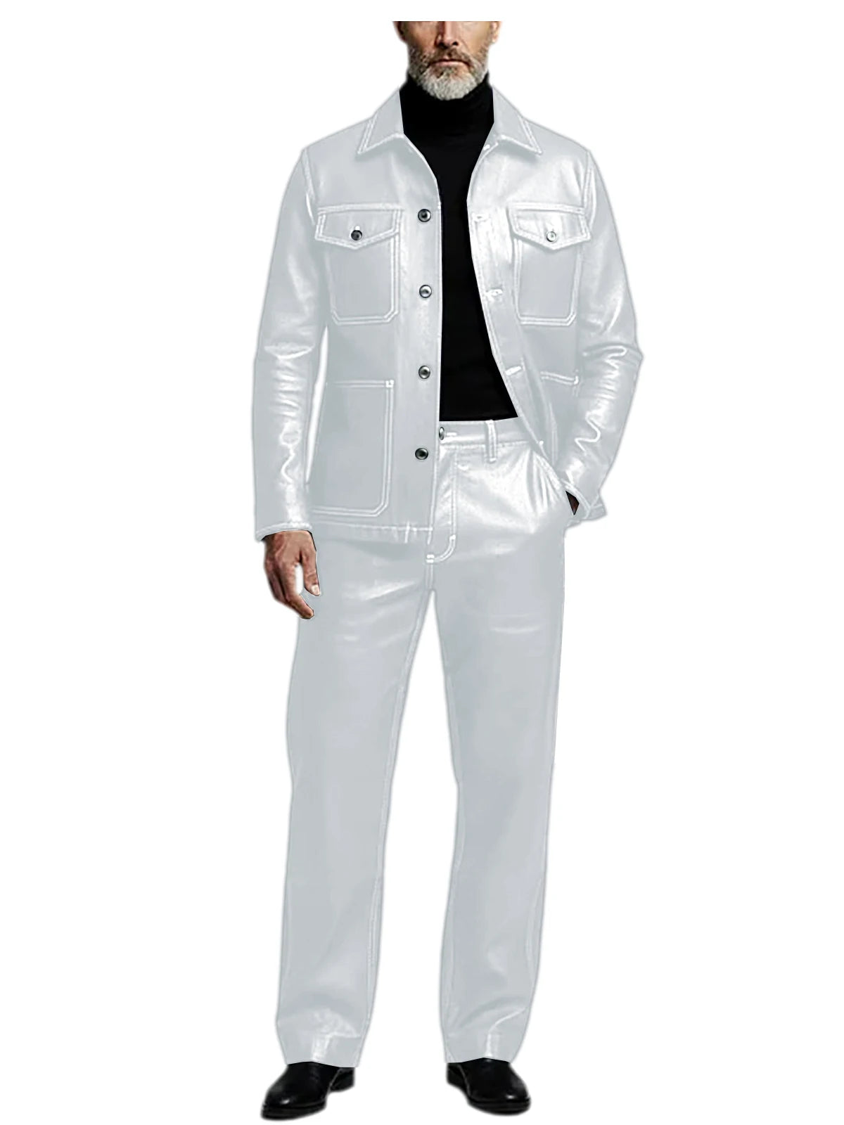 Ensemble Cuir PU Homme 2 Pièces – CLEVI Paris