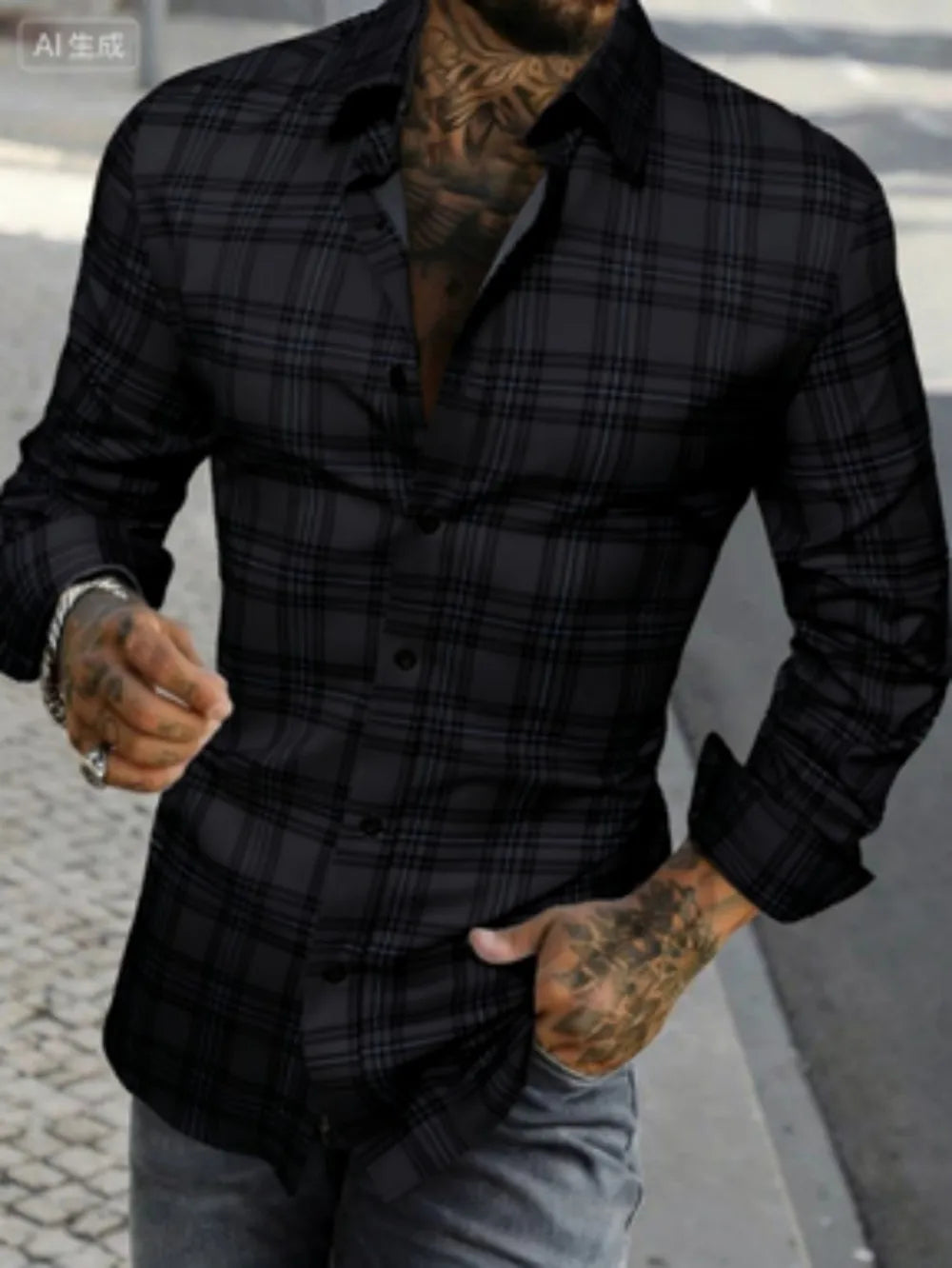 Chemise homme à carreaux en soie – CLEVI Paris