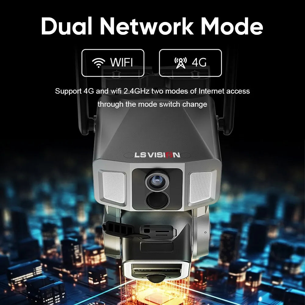 Caméra Surveillance Solaire LS VISION 4G Wi-Fi PTZ 10x Zoom IA IP66 – CLEVI Paris
