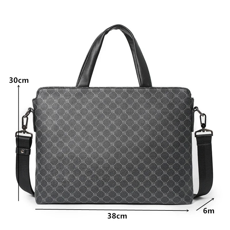 Serviette Homme PU Motif Floral Luxe Business Laptop 38x30x6cm – CLEVI Paris