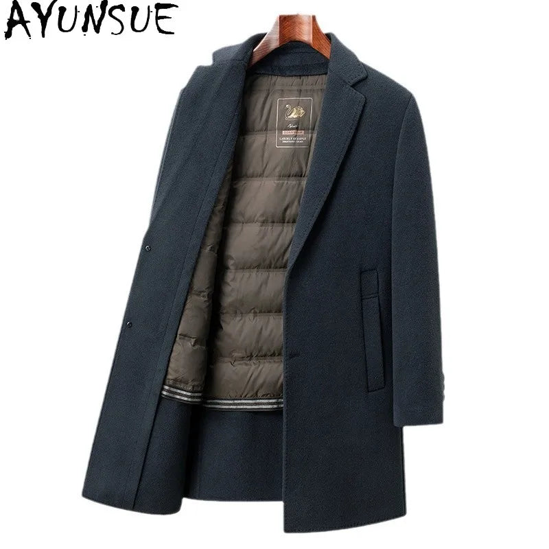Manteau homme laine et doublure amovible – CLEVI Paris