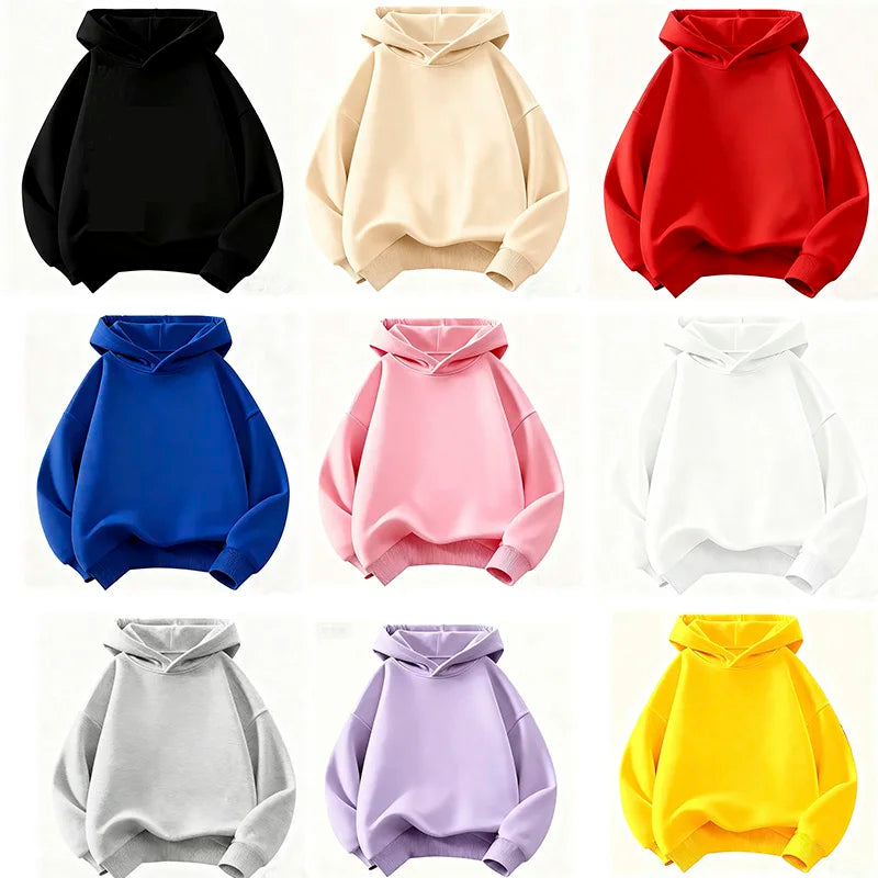 Sweat à capuche enfant uni unisexe – CLEVI Paris