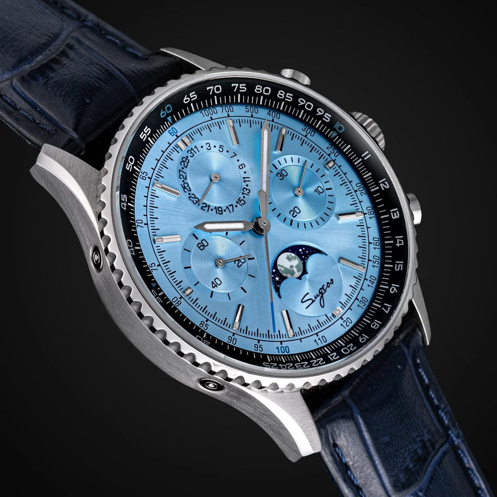 Montre Homme Chronographe Phase de Lune Sugess S468 Cal.ST1908 Swanneck – CLEVI Paris