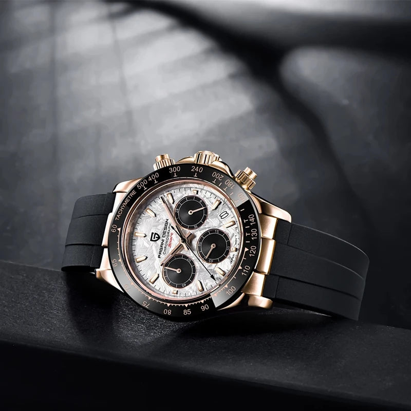 Montre Homme Quartz Chronographe Cadran Météorite Rétro Pagani Design PD-1664 – CLEVI Paris