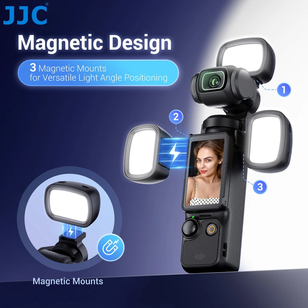 Lampe LED magnétique JJC DJI Pocket 3 – CLEVI Paris