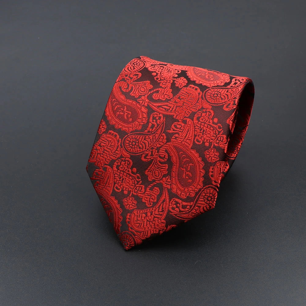 Cravate homme rayée motif paisley 145 cm – CLEVI Paris
