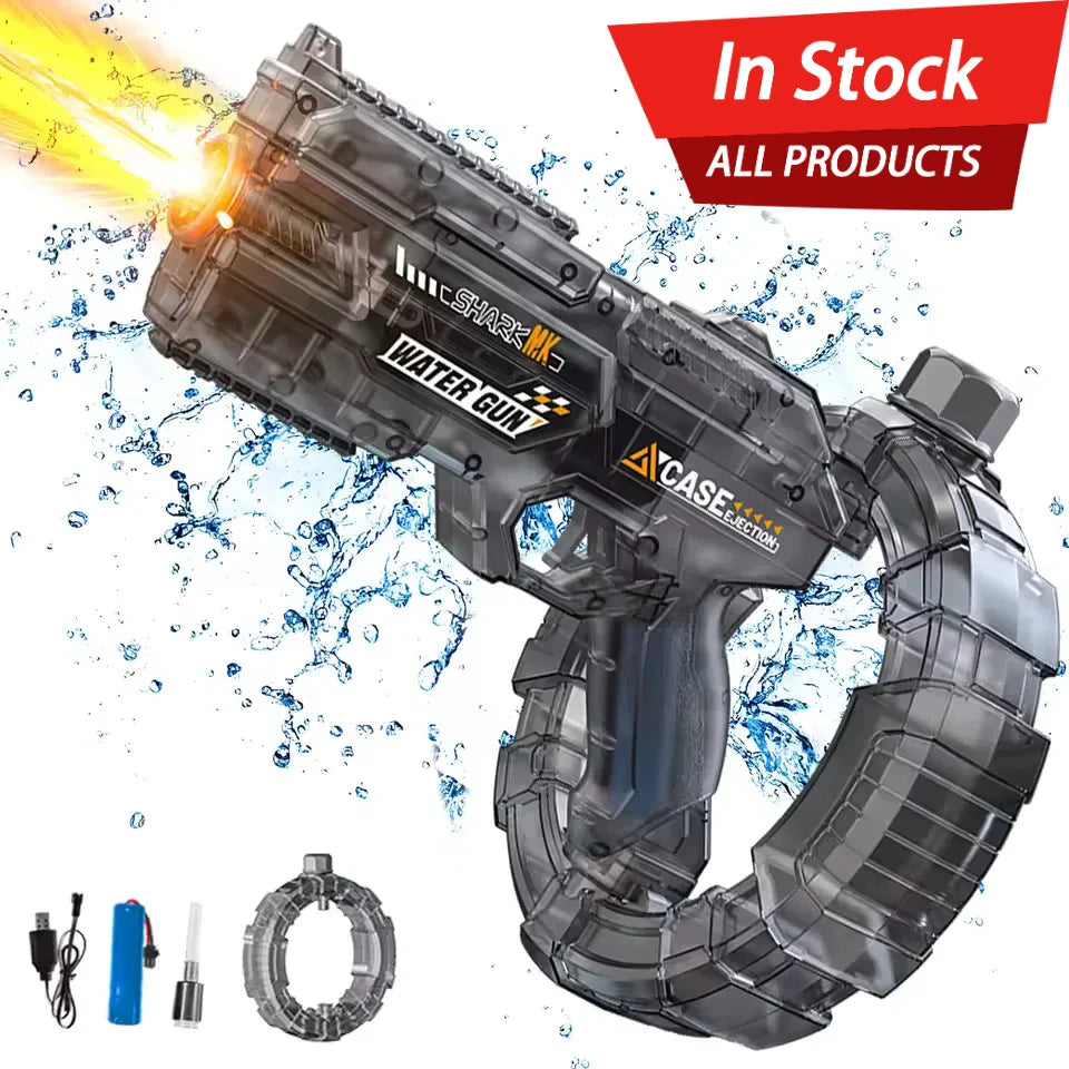 Pistolet à eau électrique LED, tir automatique – CLEVI Paris