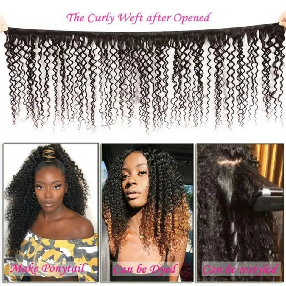 Bundles Deep Wave Jerry Curl Cheveux Humains Brésiliens Remy – CLEVI Paris