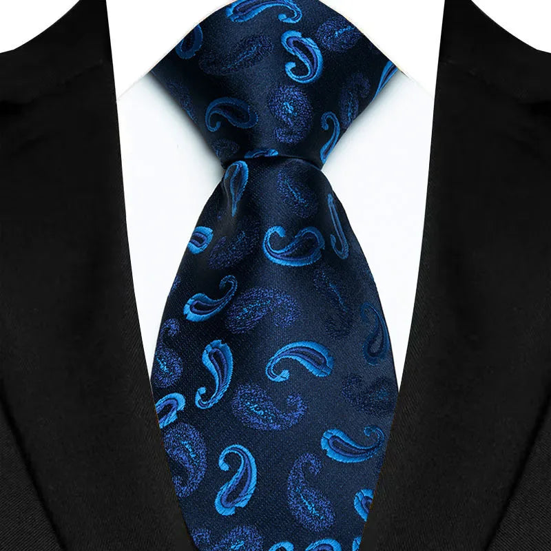 Cravate homme motif paisley 145 cm – CLEVI Paris