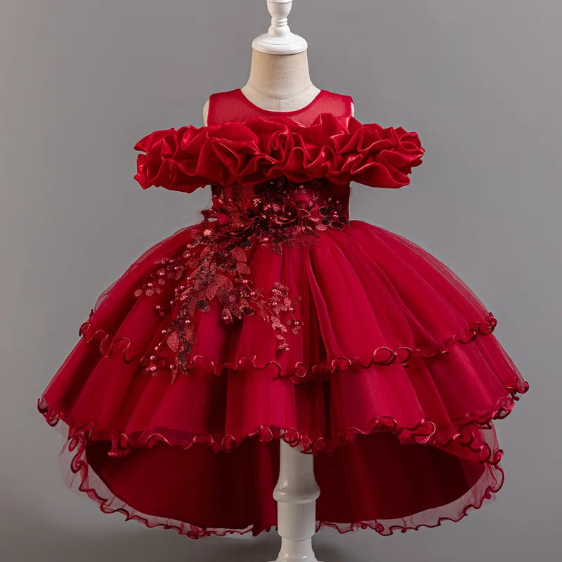 Robe fille à paillettes T1326 – CLEVI Paris