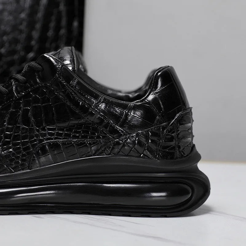 Sneakers basses homme noires à lacets – CLEVI Paris