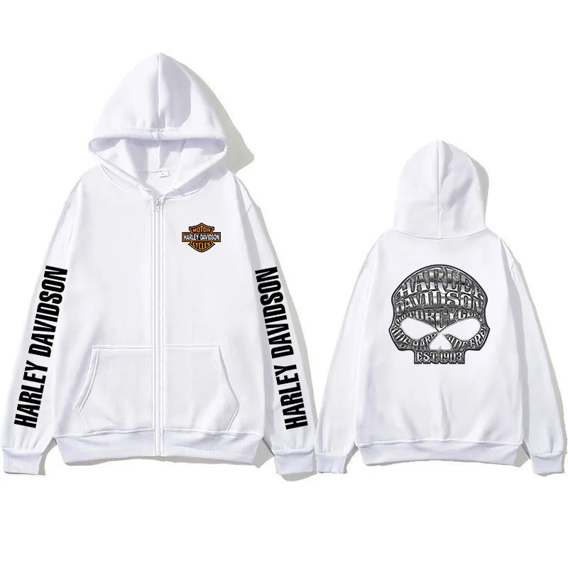Sweatshirt Zippé à Capuche Harley Davidson – CLEVI Paris