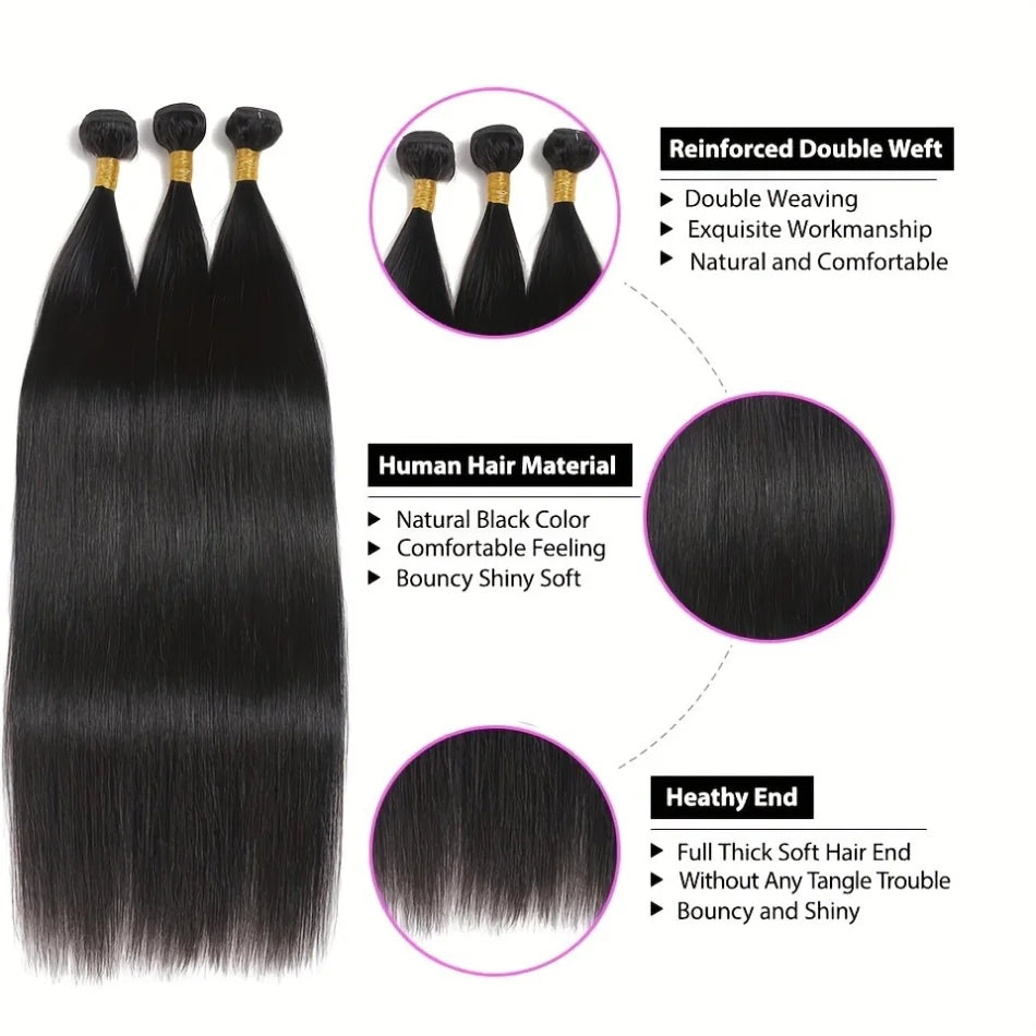 Extensions Lisses Straight Remy Hair Brésilien – CLEVI Paris