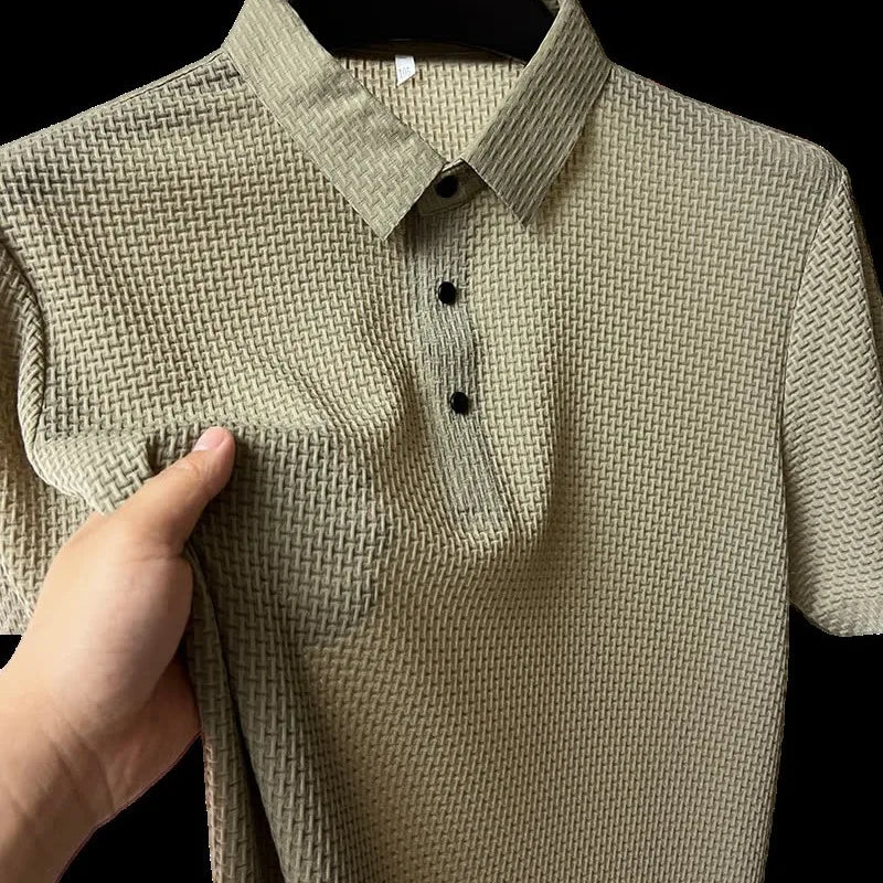 Polo Homme Ice Silk Ajourné Manches Courtes Respirant Business Casual Été Multi-Couleurs M-5XL – CLEVI Paris