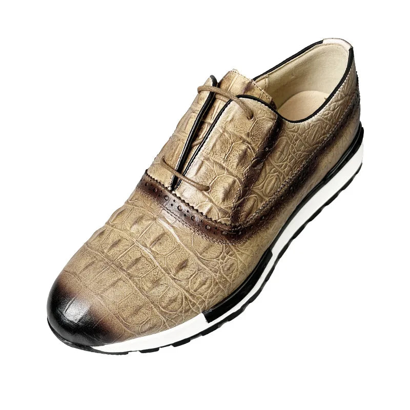 Sneakers en cuir à lacets pour homme – CLEVI Paris