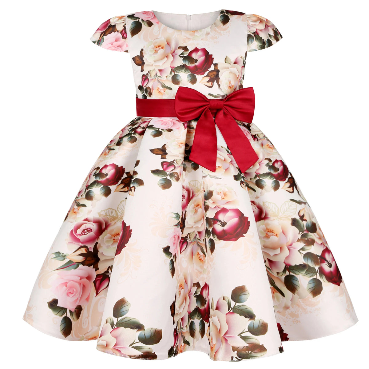 Robe cérémonie fille à motifs floraux – CLEVI Paris