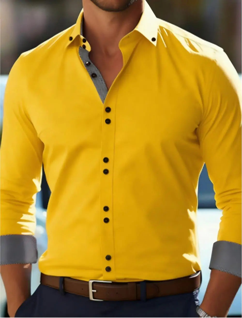 Chemise homme rayée en soie – CLEVI Paris