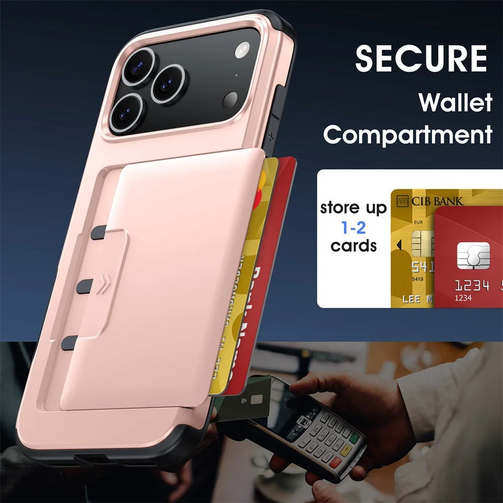 Coque iPhone porte-carte coulissant – CLEVI Paris