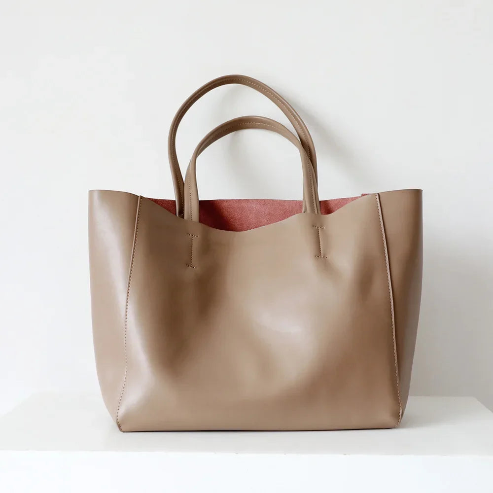 Sac cabas femme en cuir à compartiments – CLEVI Paris