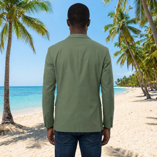 Blazer homme en lin mélangé, coupe ajustée – CLEVI Paris