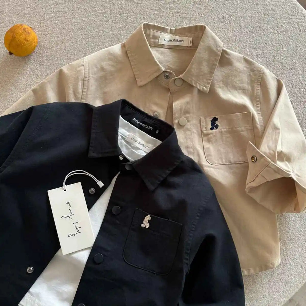 Chemise enfant unisexe à manches longues – CLEVI Paris