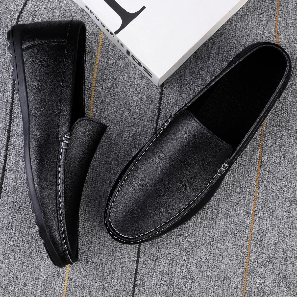 Mocassins homme en cuir fendu à enfiler – CLEVI Paris