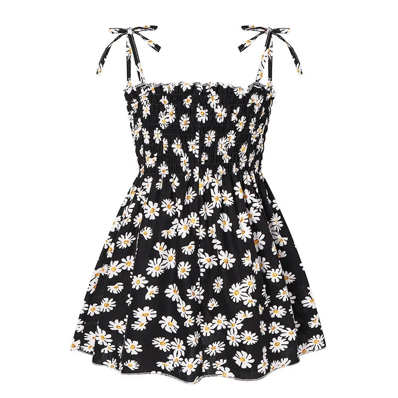 Robe fille d’été à motif floral – CLEVI Paris