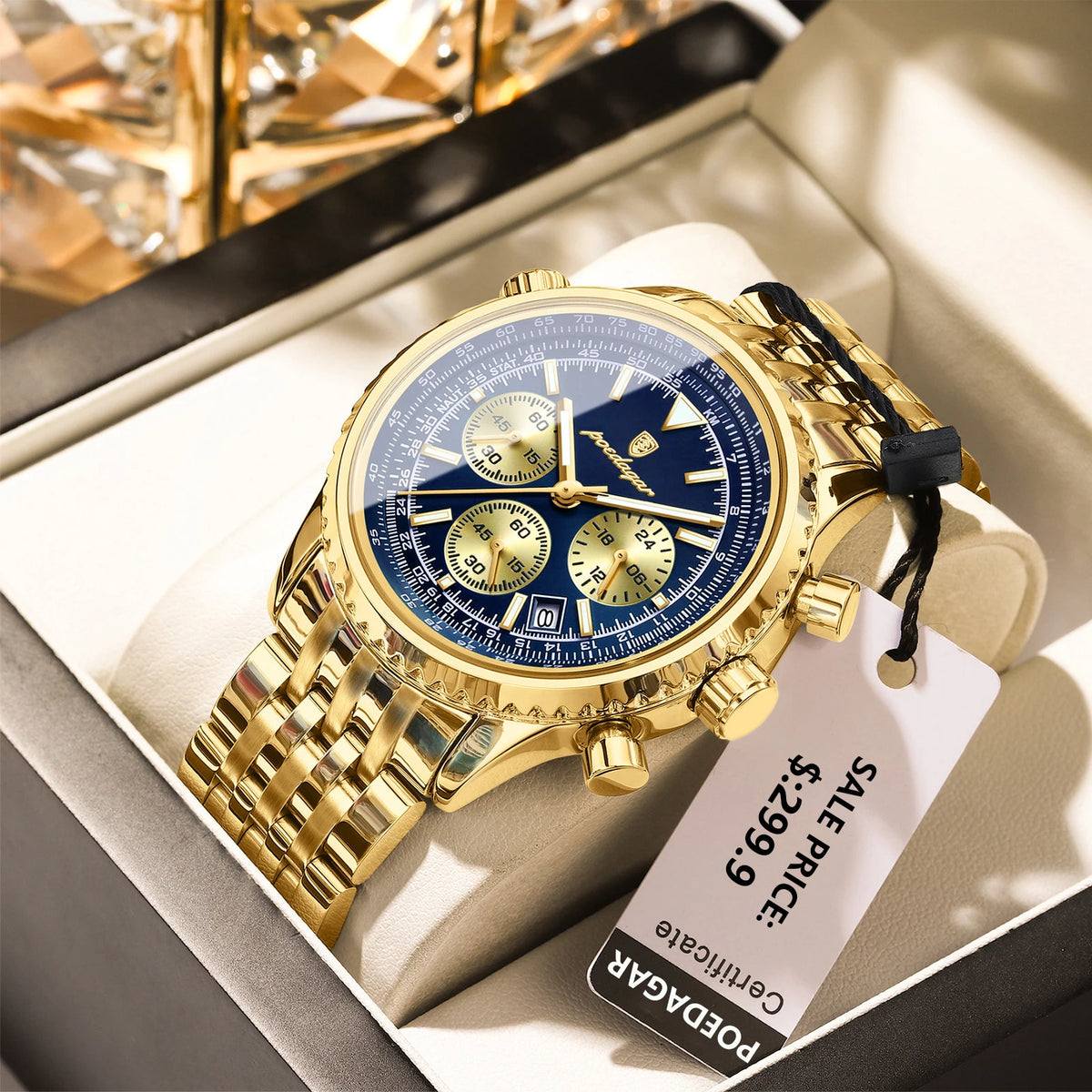 Montre Militaire Chronographe POEDAGAR Homme – CLEVI Paris
