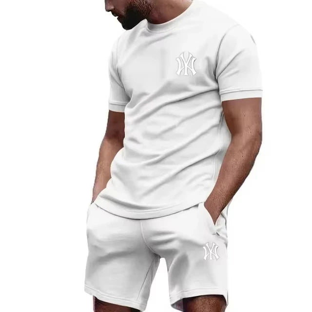 Ensemble 2 Pièces Homme T-shirt + Short Sport Été 2026 Running & Fitness – 12 Coloris, S à 4XL – CLEVI Paris