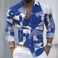 Chemise Homme Color Block à Manches Longues – CLEVI Paris