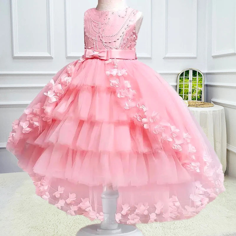 Robe cérémonie fille perlée – CLEVI Paris