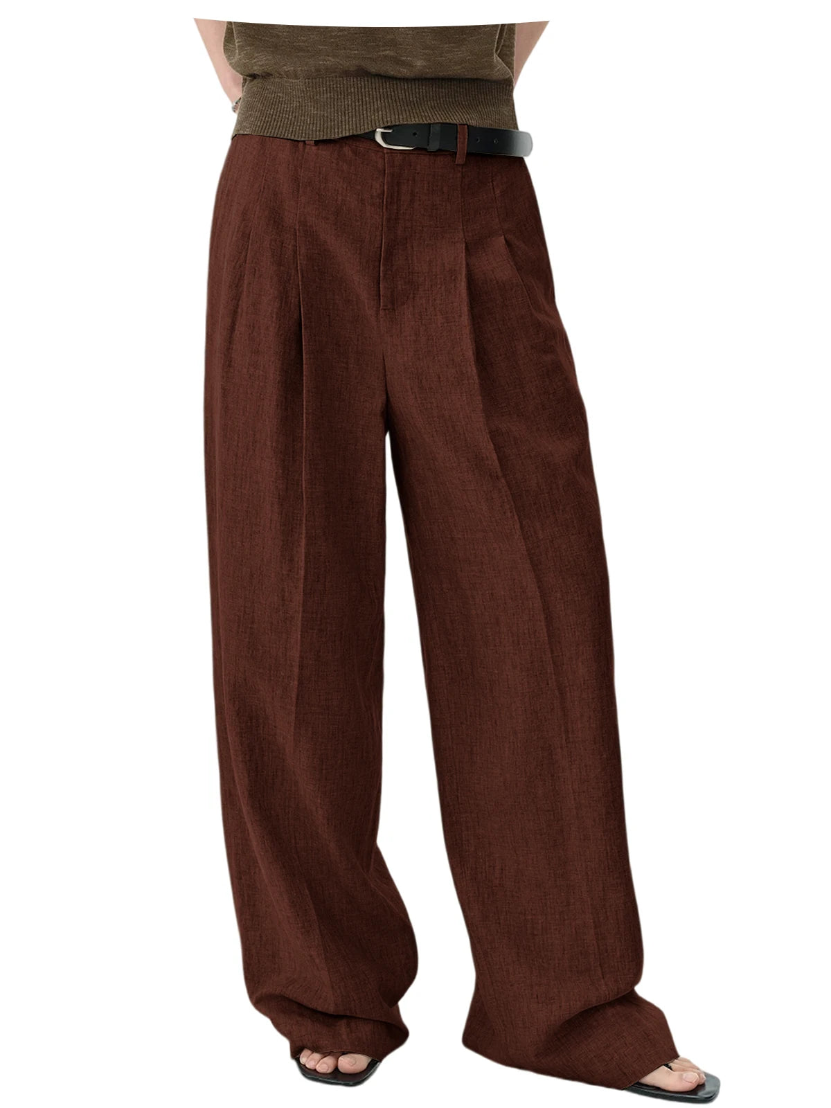 Pantalon large en lin pour homme – CLEVI Paris
