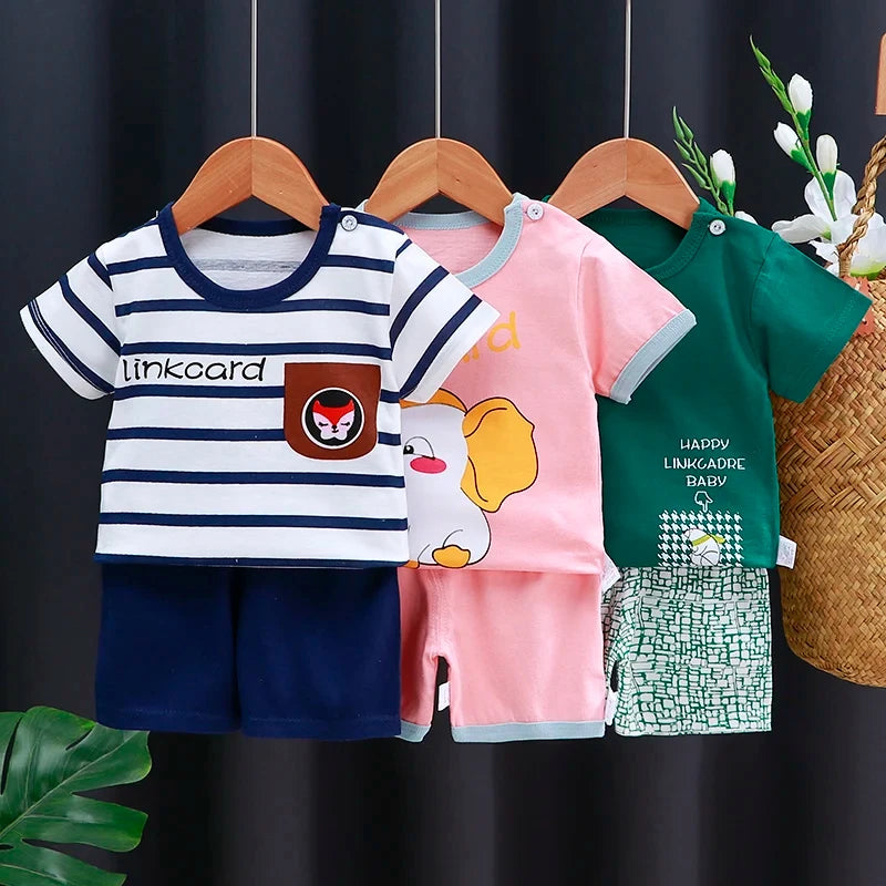 Ensemble bébé unisexe coton T-shirt et short – CLEVI Paris