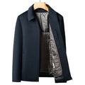 Veste homme laine et cachemire bleu foncé – CLEVI Paris