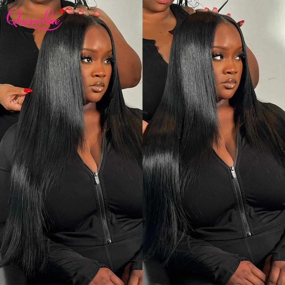 Extensions Cheveux Humains Lisses Remy Hair 100% Naturel Noir Mèches Brésiliennes 10"-32" – CLEVI Paris